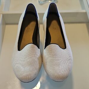 Rothy's White and Blue Women's Loafers